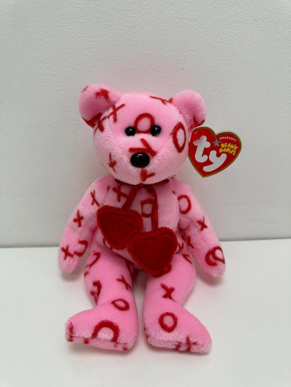 Ty Beanie Babies “Hug Hug” the Pink XO Valentines Day Bear! (8.5 inch)